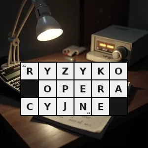 Hasło krzyżówkowe ryzyko straty wynikające z nieodpowiednich lub zawodnych procedur wewnętrznych błędów ludzi i systemów lub ze zdarzeń zewnętrznych obejmując także ryzyko prawne - ryzyko operacyjne – rozwiązanie, synonimy, podpowiedzi i definicje krzyżówkowe